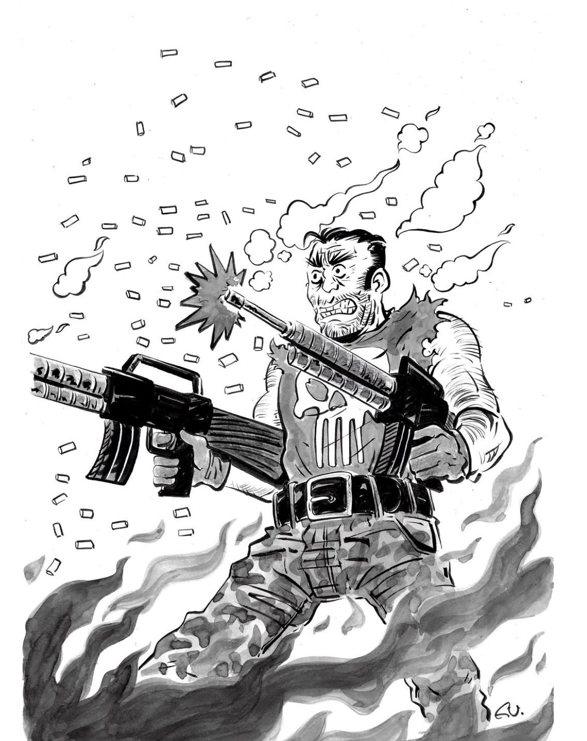 Punisher - illustration by Gustavo Magalhães