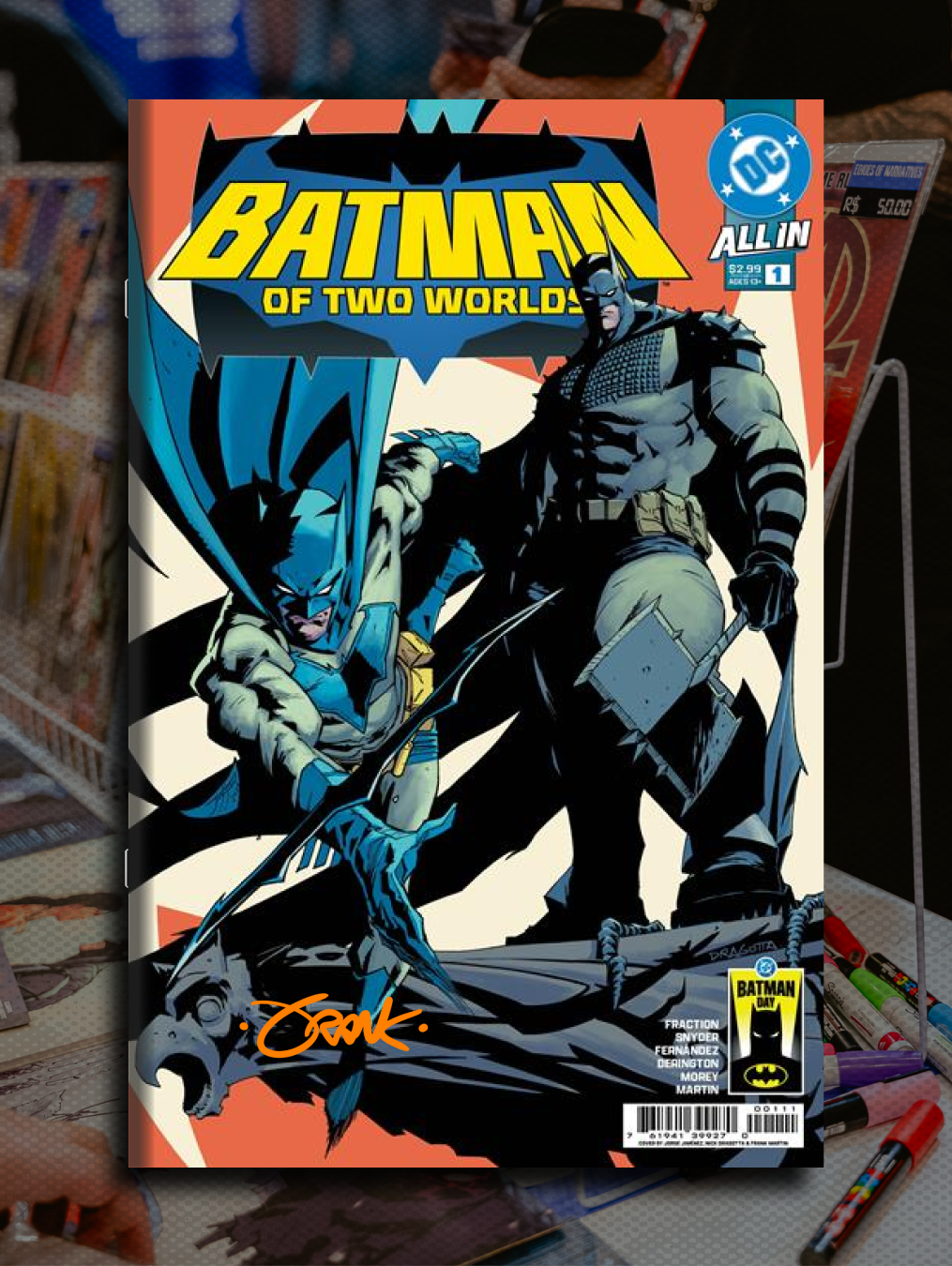 BATMAN DAY 2026 BATMAN OF TWO WORLDS #1 SIGNED BY FRANK MARTIN